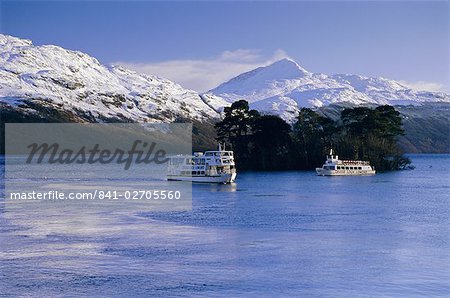 Loch Lomond im Winter, Argyll and Bute, Schottland, Vereinigtes Königreich, Europa