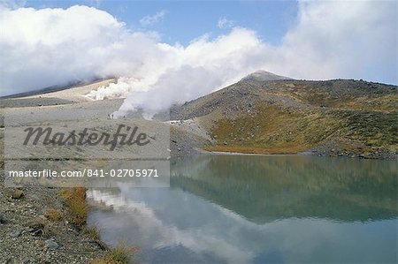 Soufre évents, Mount, Japon, Asie, l'île d'Hokkaido, Japon, Asie Soufre évents, Mount, Japon, Asie, l'île d'Hokkaido, Japon, Asie