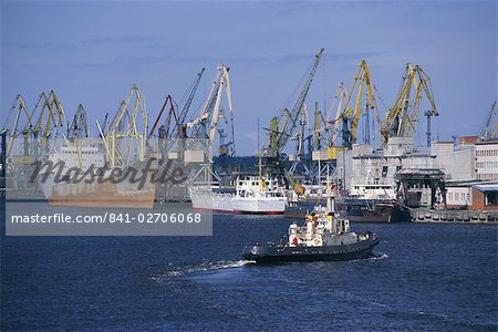 Shipping and docks, Riga, Latvia, Baltic States, Europe