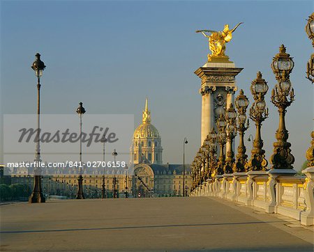 Grand Palais and Petit Palais with the Pont Alexandre III (bridge), Paris, France, Europe