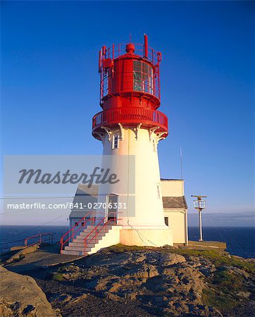 Lindesnes Fyr Lighthouse, southernmost point of Norway, south coast, Norway, Scandinavia, Europe