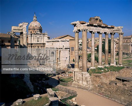 Forum romain, patrimoine mondial UNESCO, Rome, Lazio, Italie, Europe