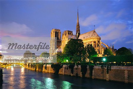 Cathédrale Notre-Dame et la Seine, Paris, France, Europe