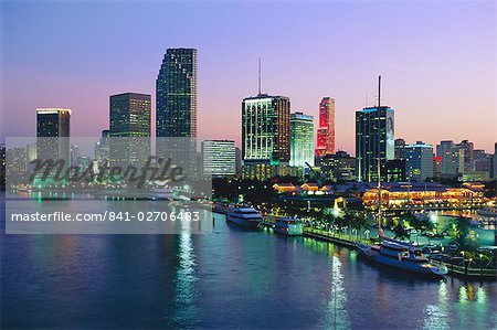 Skyline der Stadt, Miami, Florida, Vereinigte Staaten von Amerika
