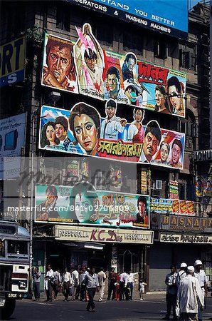Film Werbung Werbetafeln, Kolkata, (Kalkutta), Indien, Asien