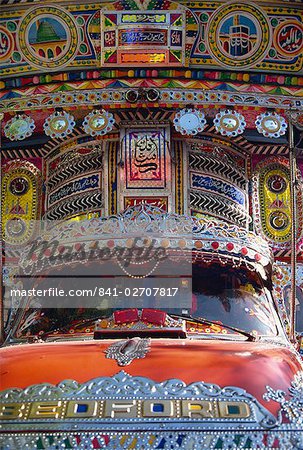 Decorated Bedford van, Gilgit, Pakistan, Asia