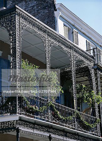 balcons en fer forgé de la Nouvelle Orléans