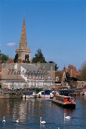 Themse in Abingdon, Oxfordshire, England, Vereinigtes Königreich, Europa