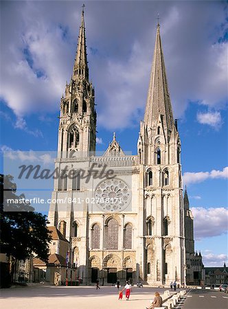 Chartres cathédrale, patrimoine mondial UNESCO, Chartres, Eure-et-Loir, France, Europe
