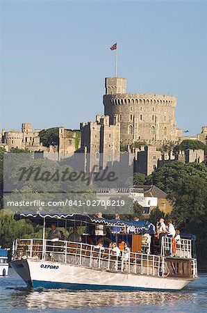 Themse und Schloss Windsor, Berkshire, England, Vereinigtes Königreich, Europa