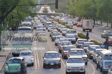 Traffic congestion, Mexico City, Mexico, Central America