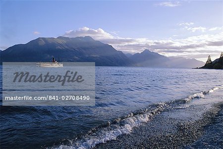 TSS Earnslaw, lac Wakatipu, Queenstown, Otago, île du Sud, Nouvelle-Zélande, Pacifique TSS Earnslaw, lac Wakatipu, Queenstown, Otago, île du Sud, Nouvelle-Zélande, Pacifique