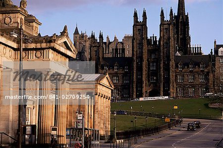 National Gallery of Scotland, le monticule et Assemblée, Édimbourg, Écosse, Royaume-Uni, Europe