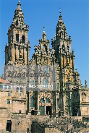 The Cathedral of Santiago de Compostela, UNESCO World Heritage Site, Galicia, Spain, Europe