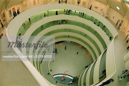 Large atrium within the Guggenheim Museum, Manhattan, New York City, United States of America, North America
