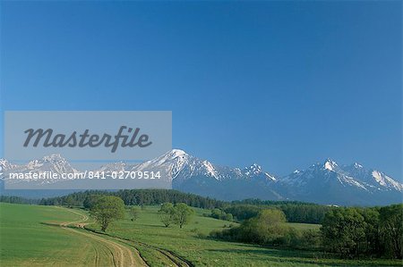 High Tatra Mountains from near Poprad, Slovakia, Europe