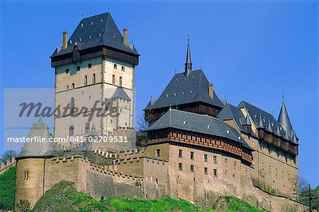 Karlstejn Castle, 14th century, near Prague, Czech Republic, Europe