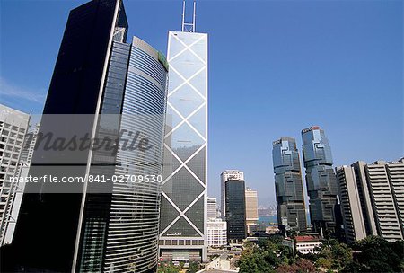 Bank of China Building in centre, Central, Hong Kong Island, Hong Kong, China, Asia