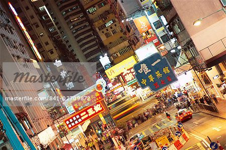 Causeway Bay à nuit, île de Hong Kong, Hong Kong, Chine, Asie