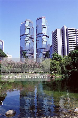 Les tours Lippo de Hong Kong Park, Central, Hong Kong Island, Hong Kong, Chine, Asie