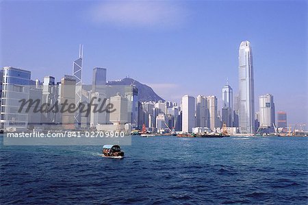Skyline de Hong Kong île de Victoria Harbour, Hong Kong, Chine, Asie Skyline de Hong Kong île de Victoria Harbour, Hong Kong, Chine, Asie