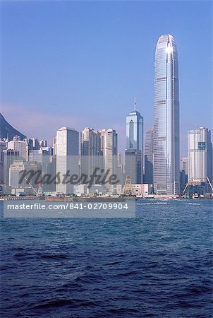 Two IFC Building, Central, from Victoria Harbour, Hong Kong, China, Asia