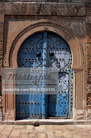 Ouverture de porte, Sidi Bou Saïd, Tunisie, Afrique du Nord, Afrique Ouverture de porte, Sidi Bou Saïd, Tunisie, Afrique du Nord, Afrique