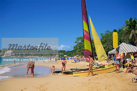 Tourists on the beach at Sosua, Dominican Republic, West Indies, Caribbean, Central America