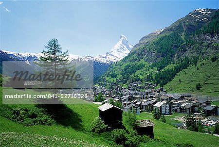 Zermatt und das Matterhorn, Schweizer Alpen, Schweiz, Europa
