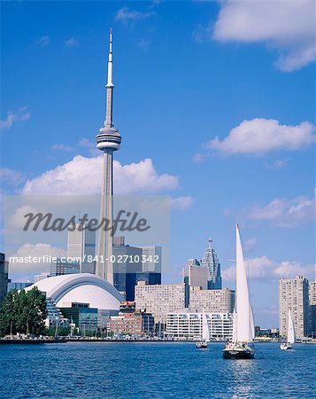 La C.N.Tower et la skyline de Toronto, Ontario, Canada