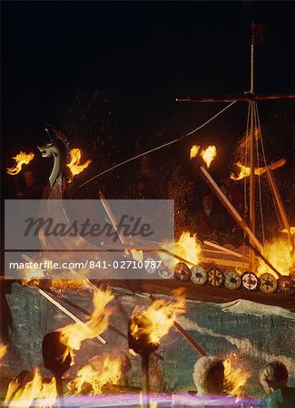 Up Helly Aa Festival, Shetland, Ecosse, Royaume-Uni, Europe