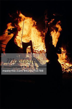 Up Helly Aa Fire Festival, Shetlands, Scotland, United Kingdom, Europe