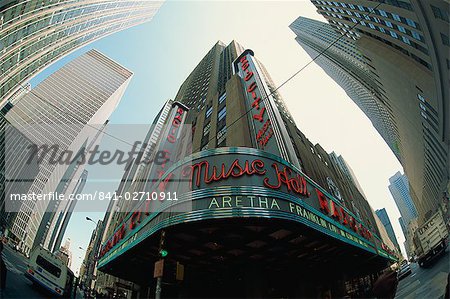 Wide angle view of the Radio City Music Hall, Manhattan, New York City, United States of America, North America