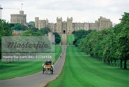 La longue marche et Château de Windsor Windsor, Berkshire, Angleterre, Royaume-Uni, Europe