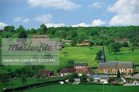 The village and farms of Camembert, famous for cheese, in Basse Normandie, France, Europe