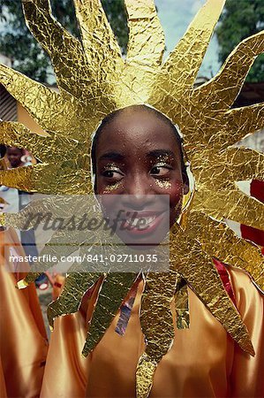 Femme en costume de carnaval, Trinité, Antilles, Caraïbes, Amérique centrale