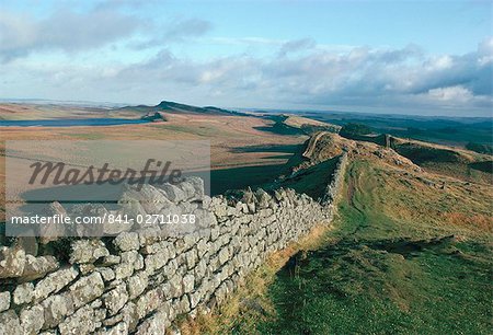 Mur d'Hadrien, UNESCO World Heritage Site, Northumbria, Angleterre, Royaume-Uni, Europe