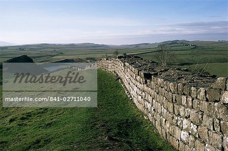 Mur d'Hadrien, patrimoine mondial de l'UNESCO, Northumberland, Angleterre, Royaume-Uni, Europe