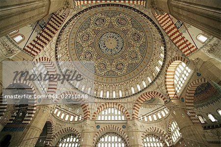 Intérieur de la mosquée Selimiye, Edirne, Anatolie, Turquie, Asie mineure, Eurasie