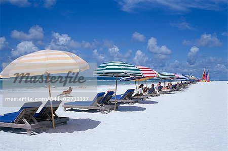 Strand, Longboat Key, Sarasota, Florida, Vereinigte Staaten von Amerika (U.S.A.), Nordamerika