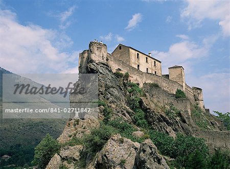 Die Zitadelle in Corte, Korsika, Frankreich, Europa