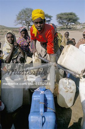 Water in Somali refugee camp, Ziziga, Ethiopia, Africa