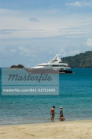 Plage à l'intérieur du Parc National de Manuel Antonio, côte du Pacifique, Costa Rica, l'Amérique centrale