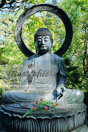 Buddha-Statue (1790), japanische Teegärten, Golden Gate Park, San Francisco, California, Vereinigte Staaten von Amerika