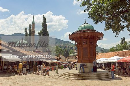 Fontaine de Sebilj, Bascarsija marché, Sarajevo, Bosnie, Bosnie-Herzégovine, Europe