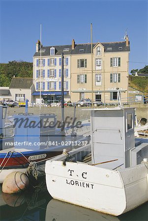 Tudy harbour, Groix Island, Brittany, France, Europe