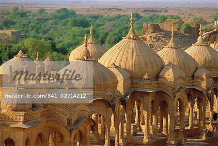 Cénotaphe, Jaisalmer, Rajasthan, Inde, Asie du Maharajah