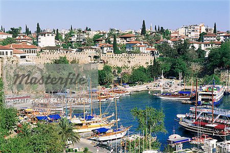 Harbour and town, Antalya, Lycia, Anatolia, Turkey, Asia Minor, Asia