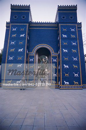 The reconstructed Ishtar Gate, Babylon, Iraq, Middle East