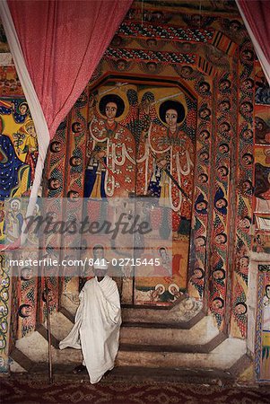 Interior of the Christian church of Ura Kedane Meheriet (Kidene Mehret) (Ura Kidanemereth), Zege peninsula, Lake Tana, Gondar region, Ethiopia, Africa Interior of the Christian church of Ura Kedane Meheriet (Kidene Mehret) (Ura Kidanemereth), Zege peninsula, Lake Tana, Gondar region, Ethiopia, Africa